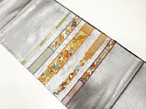 竹節に宝尽くし模様織り出し袋帯